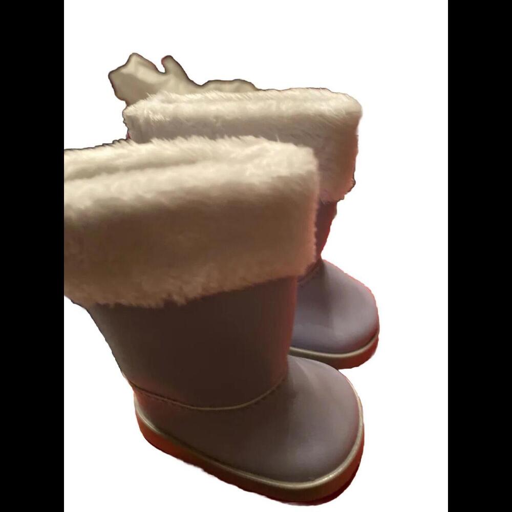 ❤️❤️❤️American Girl Doll Purple Boots Fur